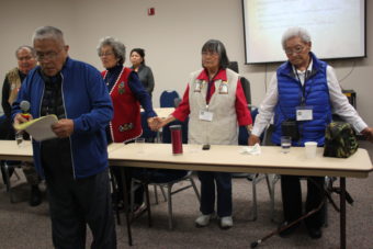 Tlingit elder John Martin said boarding schools "was a form of prison." (Photo by Lisa Phu/KTOO)