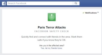 Paris attacks Facebook safety check