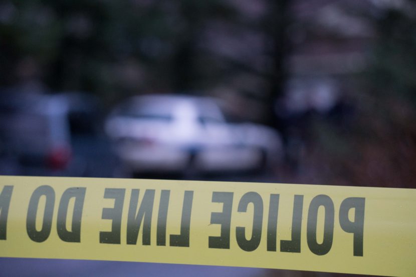 The Juneau Police Department cordoned off the area around the Admiralty condos in West Juneau on Nov. 15, 2015.