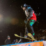 30 - Jarrett, jumps at the Downtown Rail Jam Dec. 19th. (Photo by Mikko Wilson/KTOO)