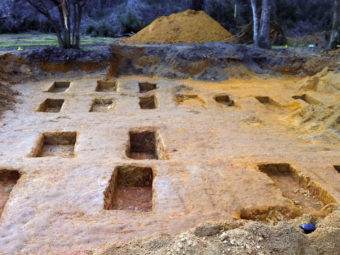 Researchers from the University of South Florida found some of the remains of 55 people in a graveyard at the Dozier School for Boys in Marianna, Fla. USF Anthropology Team/AP