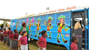 The Super Food Express bus travels to schools in Mobile County, Ala., to ensure children are fed healthy meals when school is out of session. The bus is part of the USDA's summer food program, which President Obama says needs additional funding. USDA/Flickr