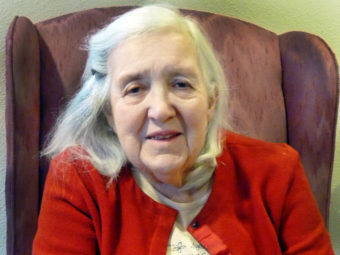 Mary Lou Spartz lives at Fireweed Place, a seniors’ apartment building in downtown Juneau. (Photo by Ed Schoenfeld/CoastAlaska News)