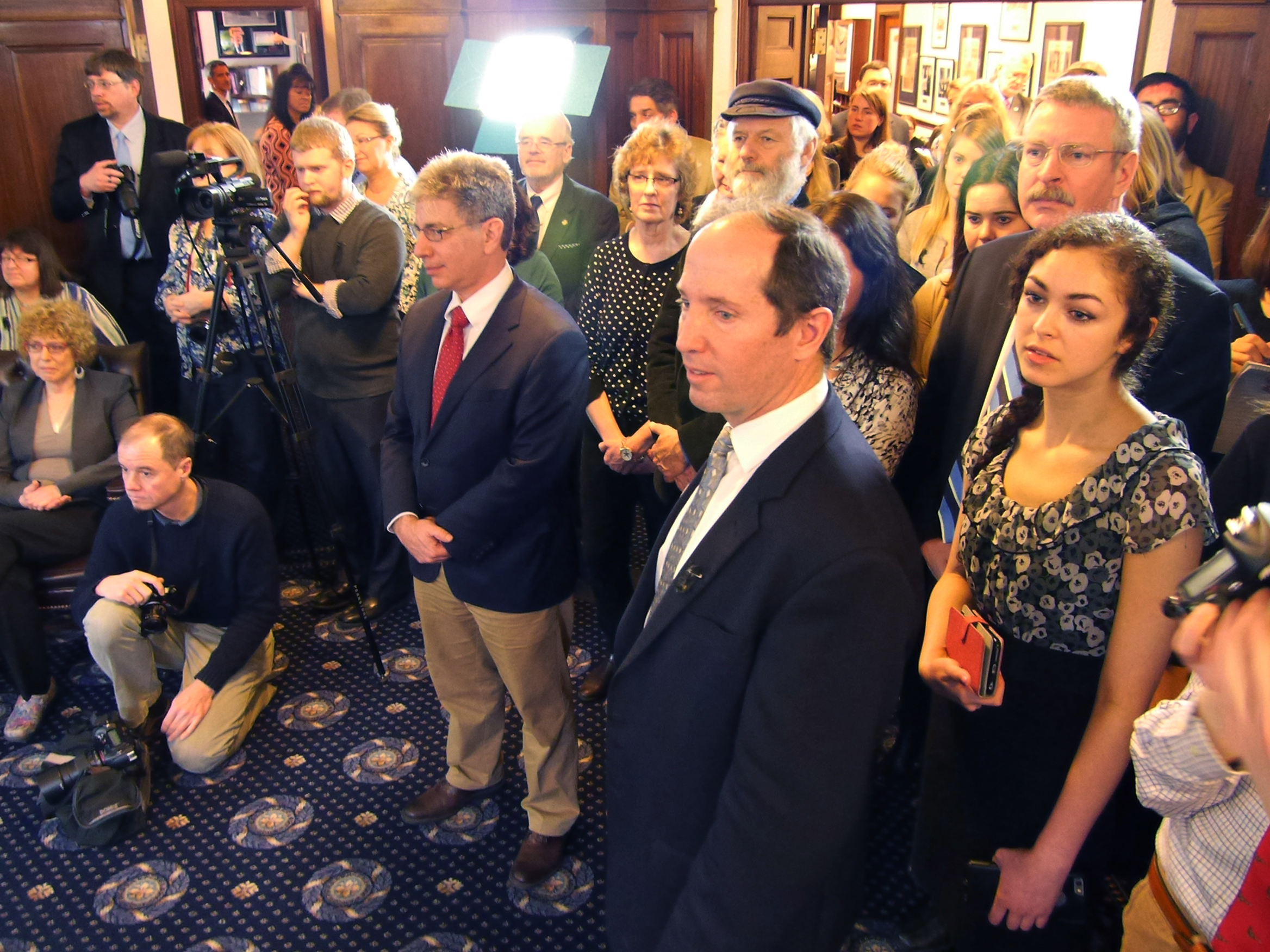 Capitol crowd Rep. Max Gruenberg memorial