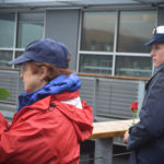 More than a hundred people gathered at Alaska Commercial Fishermen's Memorial May 7, 2016 for the Blessing of the Fleet in Juneau. (Photo by Jennifer Canfield/KTOO)