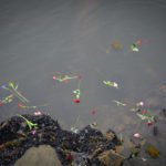 More than a hundred people gathered at Alaska Commercial Fishermen's Memorial May 7, 2016 for the Blessing of the Fleet in Juneau. (Photo by Jennifer Canfield/KTOO)