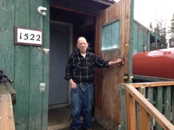 Patrick Durbin, 83, lives alone at a tidy place on Nerka Loop. Police believe he was scammed by three people seeking money to fund drug habits. (Photo by Dave Bendinger/KDLG)