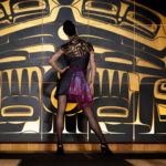 Models display the works of 18 Alaska Native designers at Celebration's first Native Fashion Show, sponsored by Sealaska Heritage Institute. Friday, June 10, 2016. (Photo by Annie Bartholomew/KTOO)