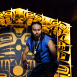 Models display the works of 18 Alaska Native designers at Celebration's first Native Fashion Show, sponsored by Sealaska Heritage Institute. Friday, June 10, 2016. (Photo by Annie Bartholomew/KTOO)