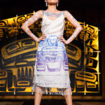 Models display the works of 18 Alaska Native designers at Celebration's first Native Fashion Show, sponsored by Sealaska Heritage Institute. Friday, June 10, 2016. (Photo by Annie Bartholomew/KTOO)