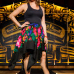 Models display the works of 18 Alaska Native designers at Celebration's first Native Fashion Show, sponsored by Sealaska Heritage Institute. Friday, June 10, 2016. (Photo by Annie Bartholomew/KTOO)