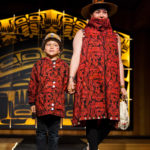 Models display the works of 18 Alaska Native designers at Celebration's first Native Fashion Show, sponsored by Sealaska Heritage Institute. Friday, June 10, 2016. (Photo by Annie Bartholomew/KTOO)