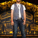 Models display the works of 18 Alaska Native designers at Celebration's first Native Fashion Show, sponsored by Sealaska Heritage Institute. Friday, June 10, 2016. (Photo by Annie Bartholomew/KTOO)