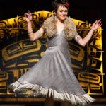 Models display the works of 18 Alaska Native designers at Celebration's first Native Fashion Show, sponsored by Sealaska Heritage Institute. Friday, June 10, 2016. (Photo by Annie Bartholomew/KTOO)