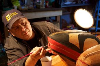 Journeyman carver Mick Beasley is the newest Sealaska board member. He's the only independent candidate among four winners in a field of nine candidates. (Photo courtesy Mick Beasley)