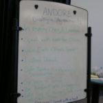 Questions on attendees' feelings about race relations. (Photo by Quinton Chandler/KTOO)