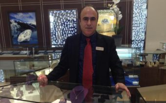 Muzaffer Uyanik at Diamonds International on May 11, 2016. (Photo by Mary Uyanik)