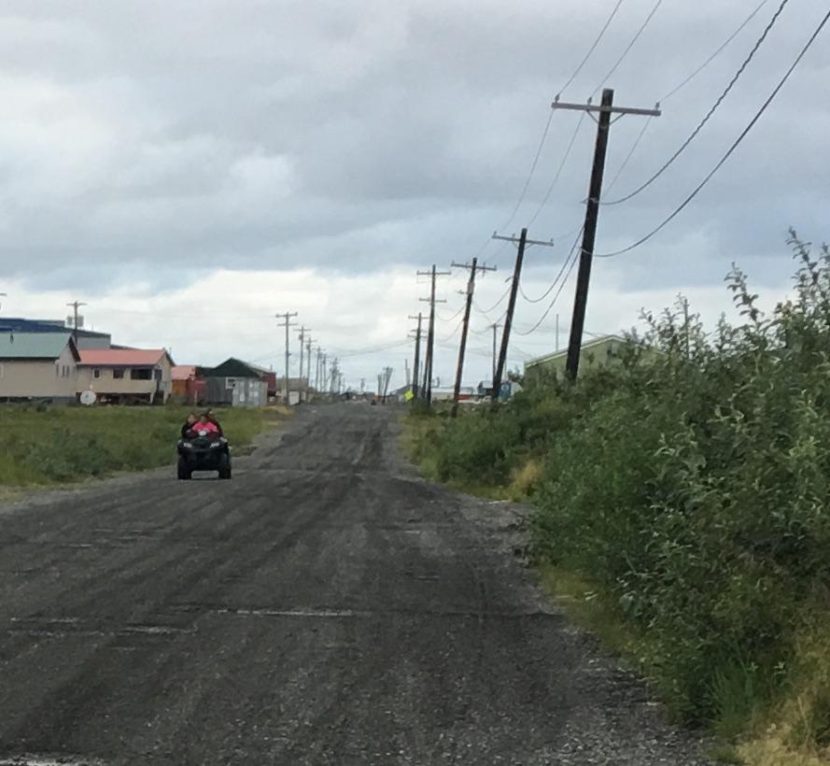 A cloudy day in Quinhagak. (Photo by Adrian Wagner/KYUK)