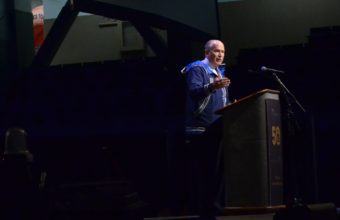 Gov. Bill Walker addresses the 2016 Alaska Federation of Natives convention, Oct. 20, 2016. (Photo by Jennifer Canfield)