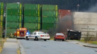 Juneau Police Department and the Capital City Fire/Rescue respond to the scene of a vehicle fire. The 1998 Honda Accord was totaled. No injuries were reported.