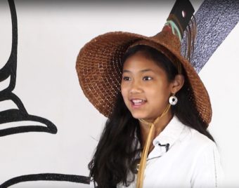 Gabby George-Frank of Juneau performs her original dance song during Celebration 2016.