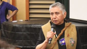 Paul Marks discusses the Raven story at the UAS Egan Lecture Hall in March 2015. (Photo by Lisa Phu/KTOO)
