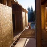 A partially finished second floor hallway in the Housing First Project on November 17, 2016. (Photo by David Purdy/KTOO)