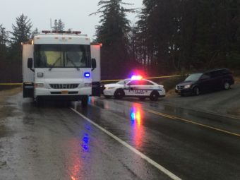 A 38-year-old Juneau man was injured in an officer-involved shooting and medevaced to Seattle on Dec. 3, 2016. Juneau police originally responded to a vehicle crash early that Saturday morning. (Photo by Quinton Chandler/KTOO)
