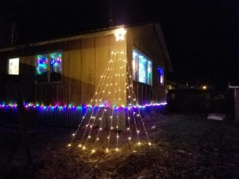 Frank Willis says, so far, it's cost him about $20 extra dollars on his electric bill to keep up the lights. (Photo courtesy of Frank Willis)