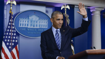 In his final press conference, Obama looked back on eight years, but pressing questions about Russian hacking and violence in Syria took center stage. Leigh Vogel/WireImage