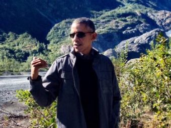 Obama on his 2015 Alaska visit, where he highlighted climate change. (Photo by Liz Ruskin/APRN)
