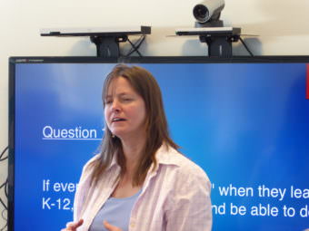 Alyse Galvin is the co-founder of Great Alaska Schools. She led the discussion.