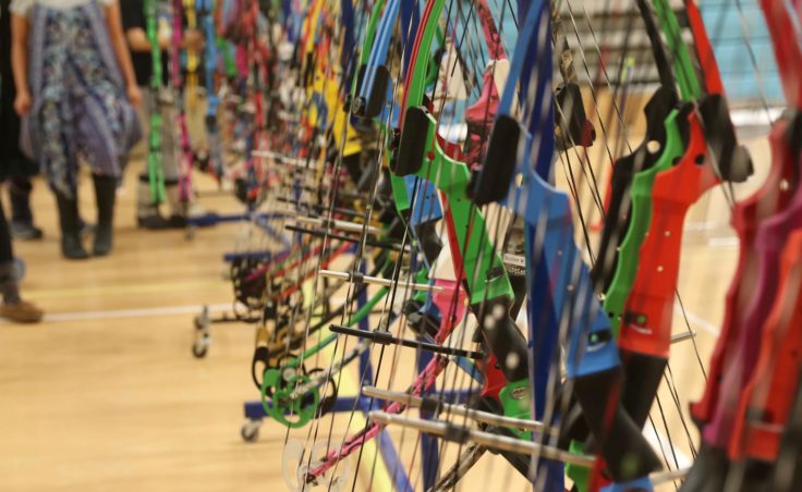 Bethel Schools Archery team competes in Alaska State NASP Tournament. (Photo by Dean Swope/KYUK)