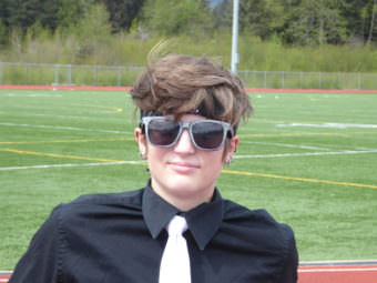Hunter Rathbone at the Thunder Mountain High School Turf Field on Wednesday.