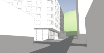 Eagke Rock Ventures LLC of Seattle has proposed a six-story apartment complex to be built at the city-owned North Franklin Street parking lot.
