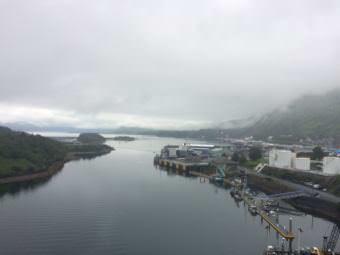 View from the Near Island Bridge. (Photo by Mitch Borden/KMXT)