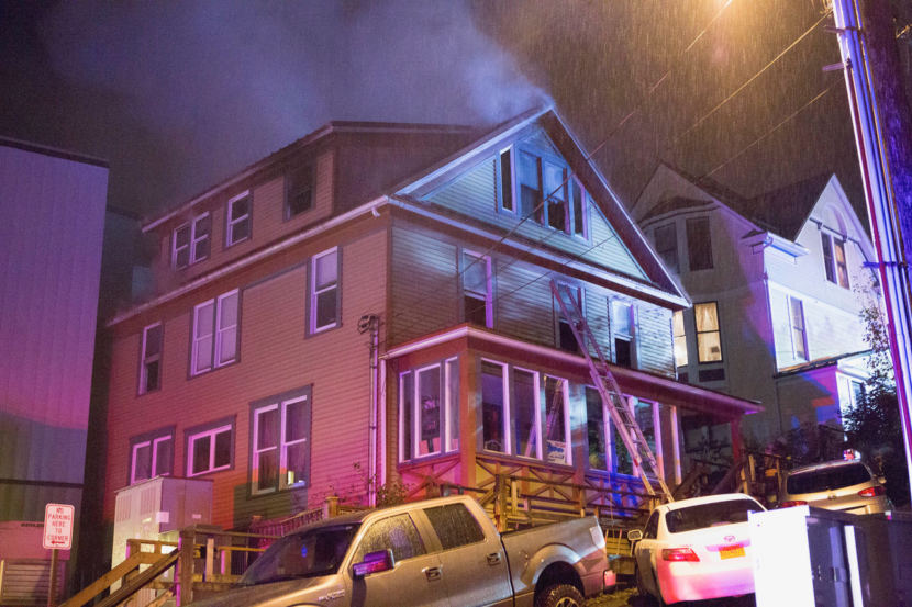 View of house fire at 526 Seward Street on Sept. 17, 2017. (Photo courtesy of Brian Wallace)
