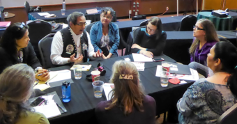 John Morris of the Douglas Indian Association speaks during a workshop at the 2016 Southeast Environmental Conference in Ketchikan. This year's conference is Sept. 5-8 in Wrangell. (Photo courtesy Central Council of Tlingit and Haida Indian Tribes of Alaska)
