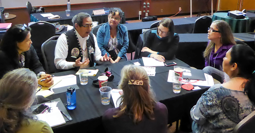 John Morris of the Douglas Indian Association speaks during a workshop at the 2016 Southeast Environmental Conference in Ketchikan. This year's conference is Sept. 5-8 in Wrangell. (Photo courtesy Central Council of Tlingit and Haida Indian Tribes of Alaska)