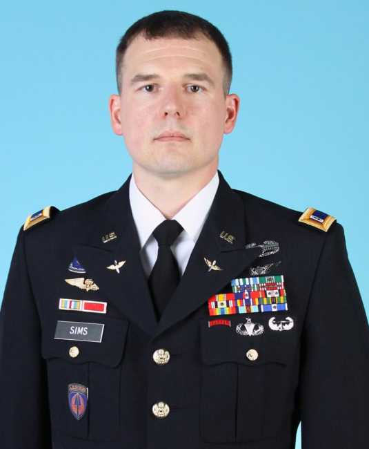 U.S. Army Chief Warrant Officer Jacob M. Sims, 36, died in a helicopter crash in Afghanistan on Friday, Oct. 27, 2017. (Photo courtesy U.S. Department of Defense)