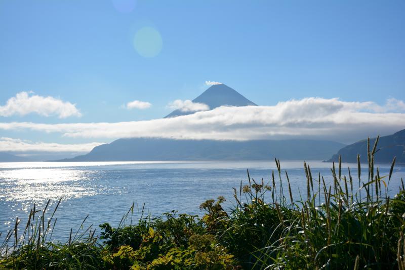 Mount Cleveland in July of 2016. (Photo courtesy John Lyons/Alaska Volcano Observatory/U.S. Geological Survey)