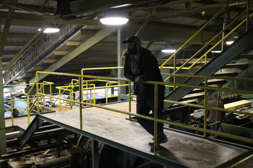 Bryce Dahlstrom. Viking Lumber owner. (Photo by Elizabeth Jenkins/Alaska's Energy Desk)