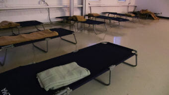 These cots, pictured on Dec. 2, 2017, in Juneau's cold weather emergency shelter were already owned by the City and Borough of Juneau according to City and Borough of Juneau Chief Housing Officer Scott Ciambor. The shelter opened for the first time the night before.