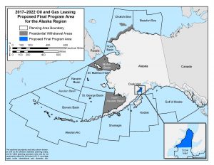 Alaska’s congressional delegation has asked that only three Alaska offshore areas remaining in the leasing plan. (Photo courtesy of The Bureau of Ocean Energy Management)