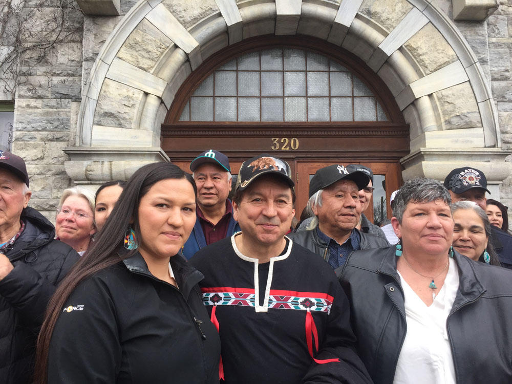 File photo. Rick Desautel of Inchelium, Washington, center, was accused of illegal hunting after he crossed into Canada in 2010 to hunt for elk on the traditional hunting grounds of the Sinixt tribe in Canada. (Photo by Emily Schwing/Northwest News Network)