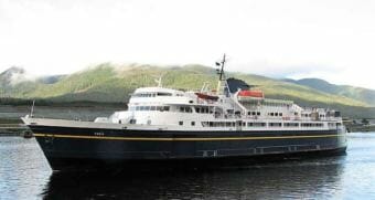 The state ferry Taku will be sold to Jabal Al Lawz Trading Jan. 19. It's 352 feet long and  designed to carry 350 passengers and about 50 vehicles. (Photo courtesy Alaska Marine Highway System)