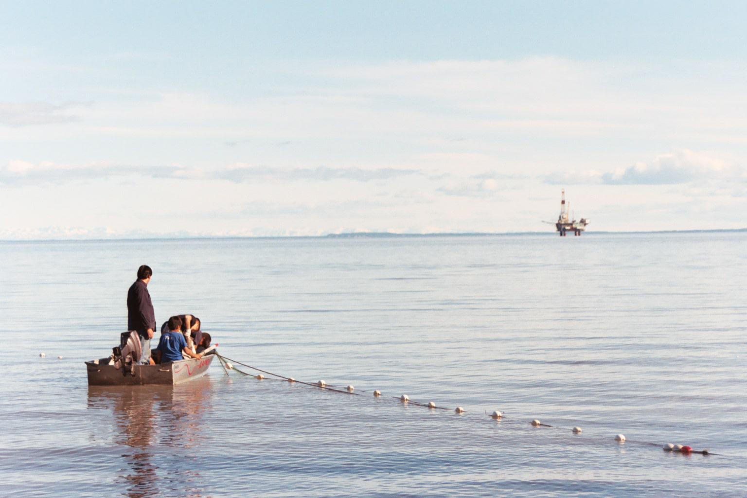 A family fishes near Tyonek. (Photo courtesy Davin Holen)