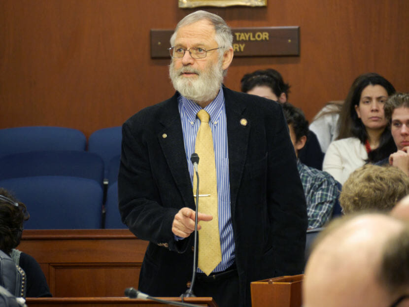 Rep. Paul Seaton, R- Homer, during deliberations on HB 111, an oil tax bill, April 10, 2017. (Photo by Skip Gray/360 North)