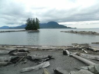 Rotary Beach south of Saxman is also called Bugge’s Beach. (File photo by KRBD)