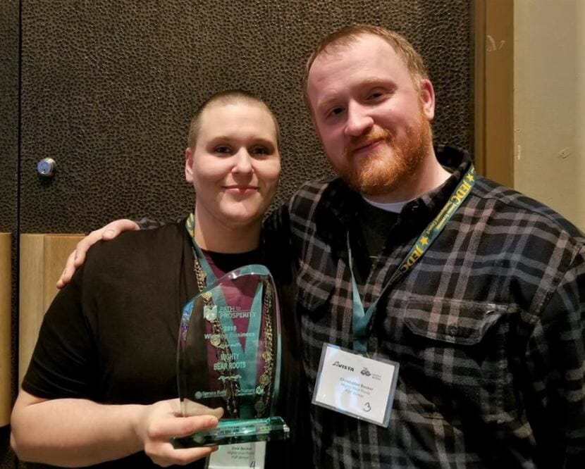 Dixie Booker and Chris Booker won a Path to Prosperity grant to build an aeroponic farming business. Their startup, Mighty Bear Roots, is meant to provide local produce to the Wrangell community.